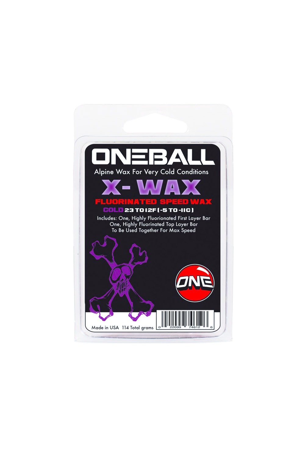원볼 왁스 X-왁스 콜드 23-12F, 110g W 그라파이트 바/ONEBALL X-WAX COLD 23-12F/ONEBALL X-WAX COLD 23-12F/110G W_GRAPHITE BAR_HOB70600_DHOB70600