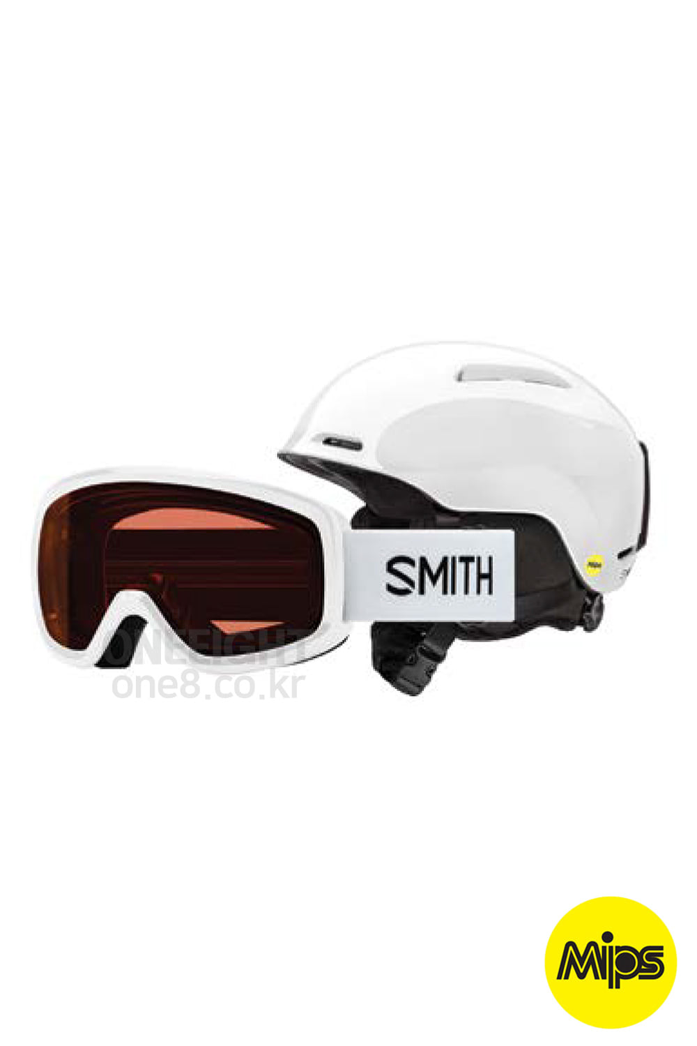 [예약] 2425 스미스 주니어 헬멧+고글 콤보세트 Junior 2425 SMITH_GLIDE JR MIPS 헬멧+SNOWDAY고글_WHITE_키즈헬멧+고글/보아시스템/안경착용O_