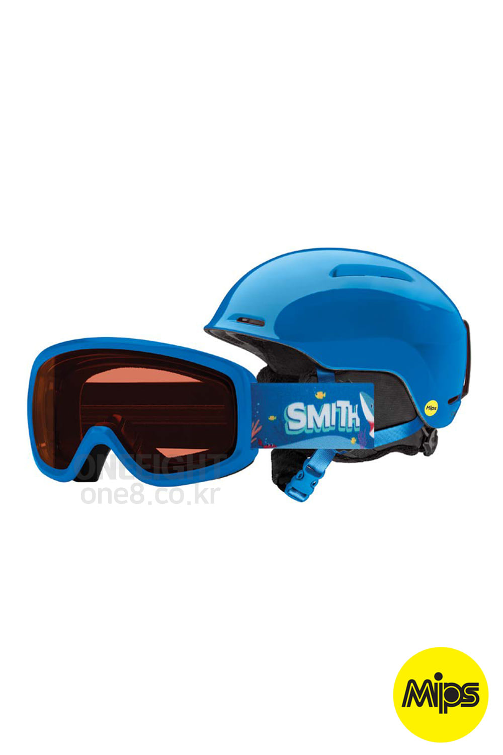 [예약] 2425 스미스 주니어 헬멧+고글 콤보세트 Junior 2425 SMITH_GLIDE JR MIPS 헬멧+SNOWDAY고글_COBALT_키즈헬멧+고글/보아시스템/안경착용O_